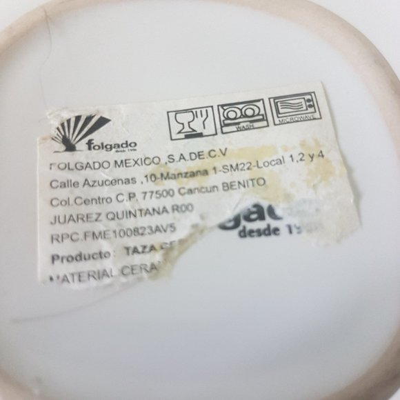 MEXICO Cancun Tall Mug Riviera Maya La Ktrini Coffee Tea Cup Souvenir - Picture 11 of 11